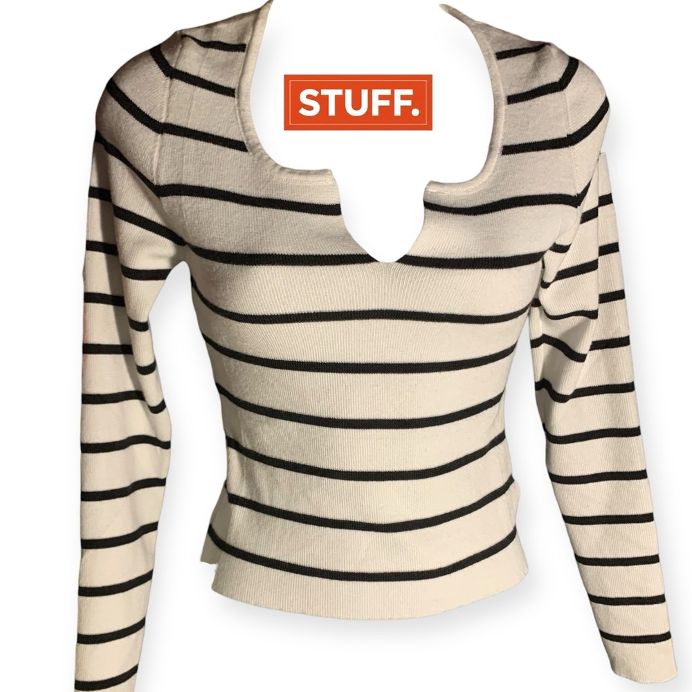 ReoRia Monochrome Striped Shirt